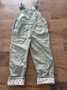 OshKosh B'gosh Light Sage Green Cotton Overalls size 5 T